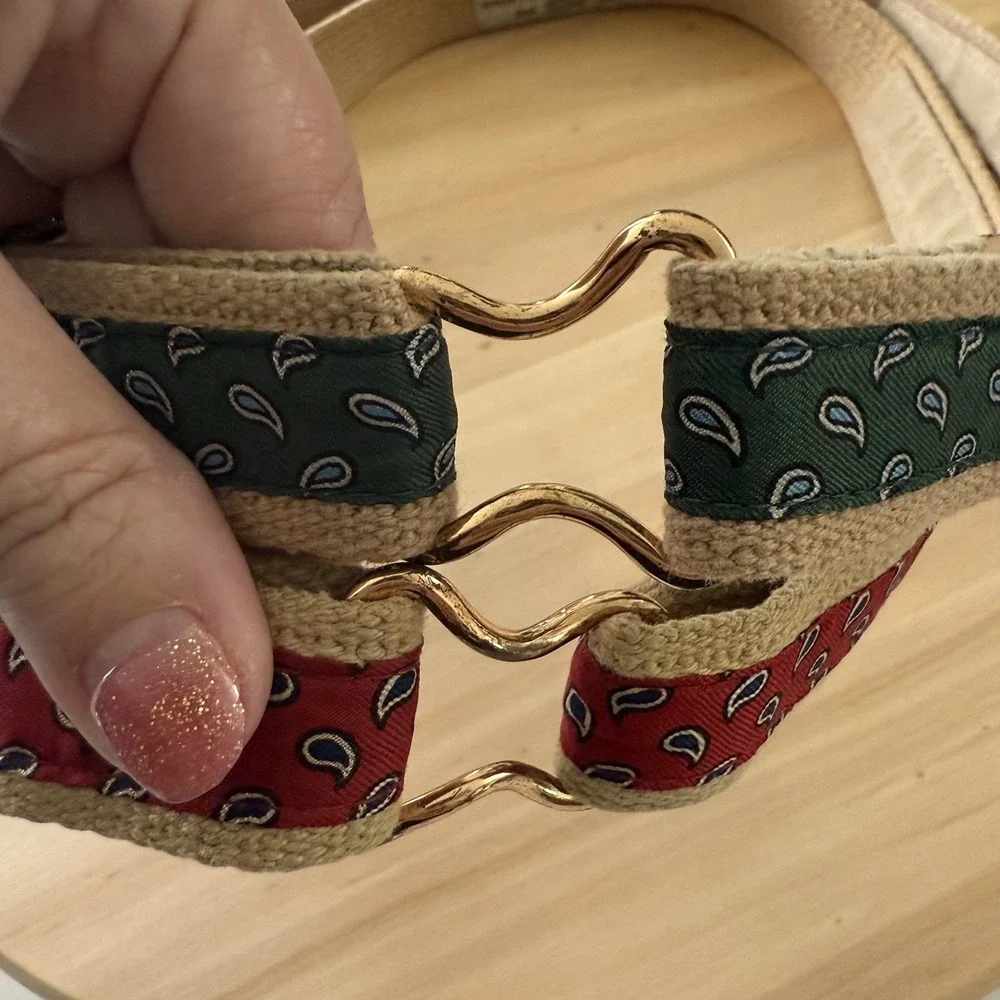 Ginnie Johansen Designs‎ 100% Imported English Silk Vintage Belts Lot Of 2